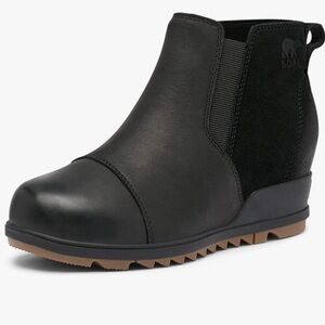 WORN ONCE Sorel Evie Bootie Pull-On Ankle Boots Black Sz 8.5